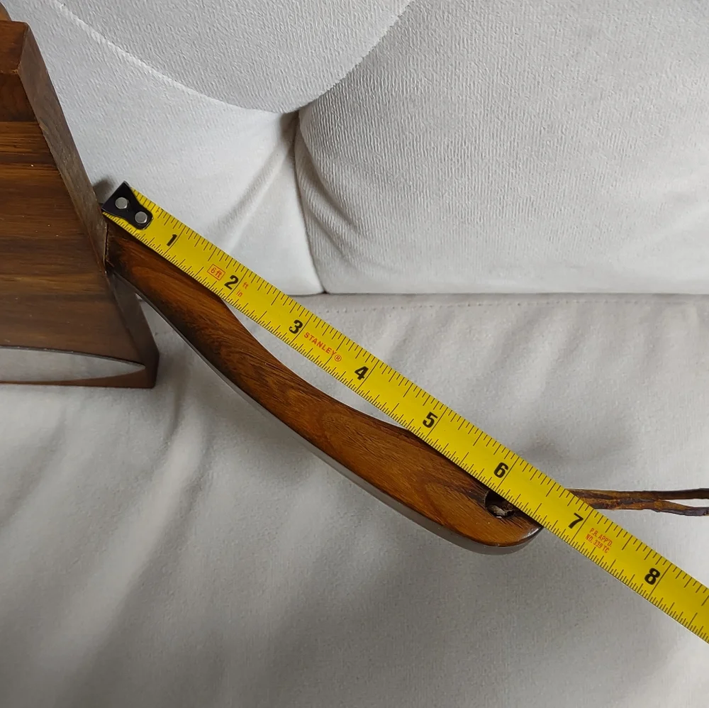 Vintage MCM Footed Wooden Cheeseboard Adirondack Bowls Inc Mid Century Modern